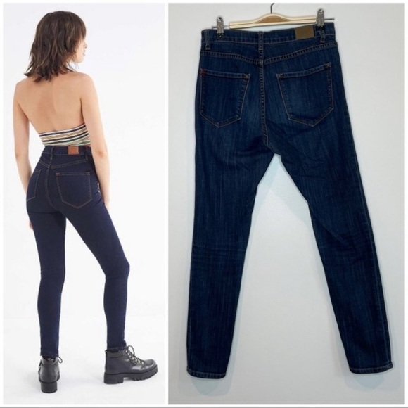 Urban Outfitters BDG Size 26 x 29 High Rise Twig Ankle Jeans Skinny Grunge - Picture 1 of 9